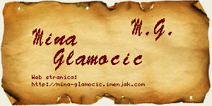 Mina Glamočić vizit kartica